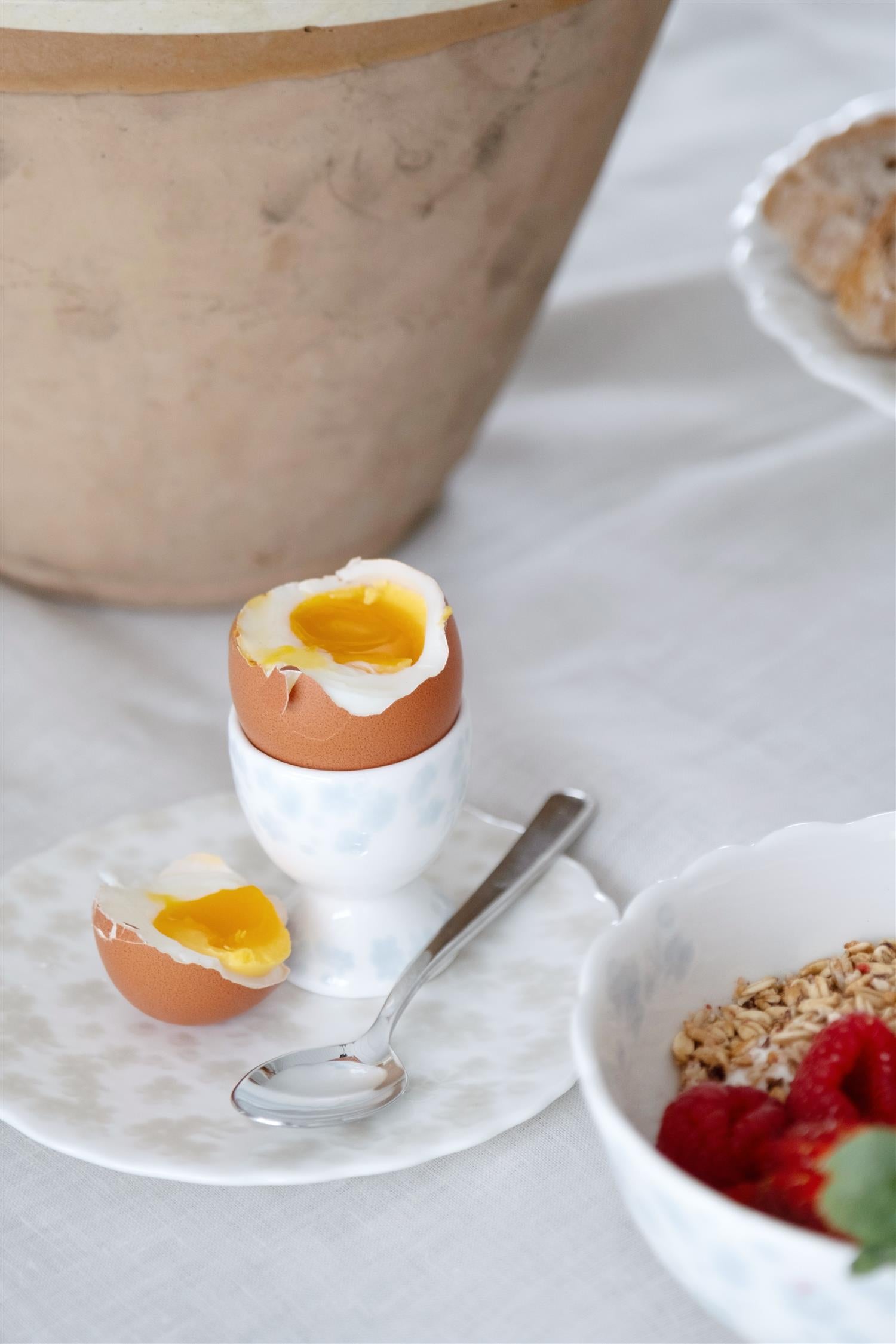 Slåpeblom blå eggeglass, 2 pk