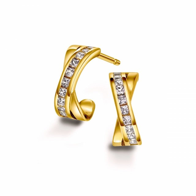 Øredobber i sølv med zirkonia