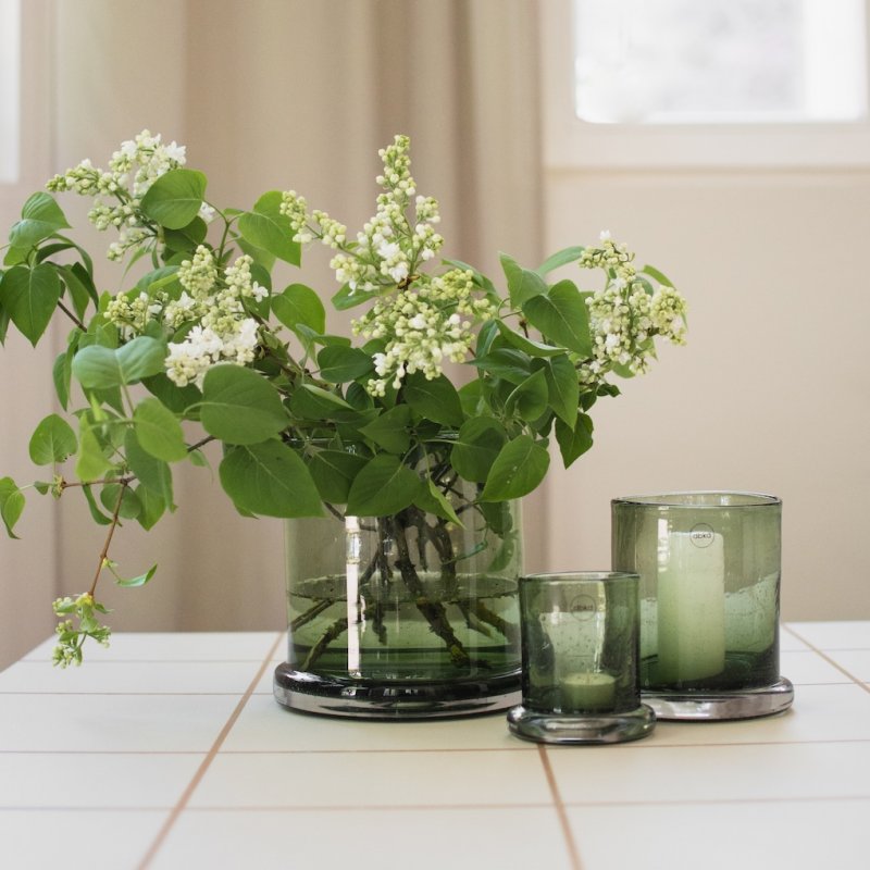BUBBLE LYSLYKT/VASE Ø20CM, GREEN