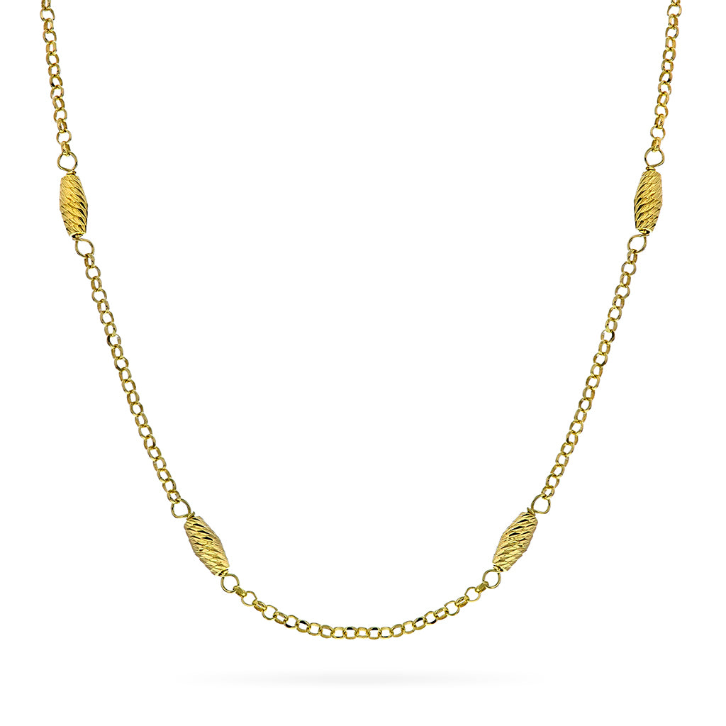 Halskjede i forgylt sølv