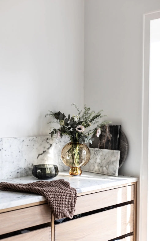 Meadow Swirl Vase Medium, Amber