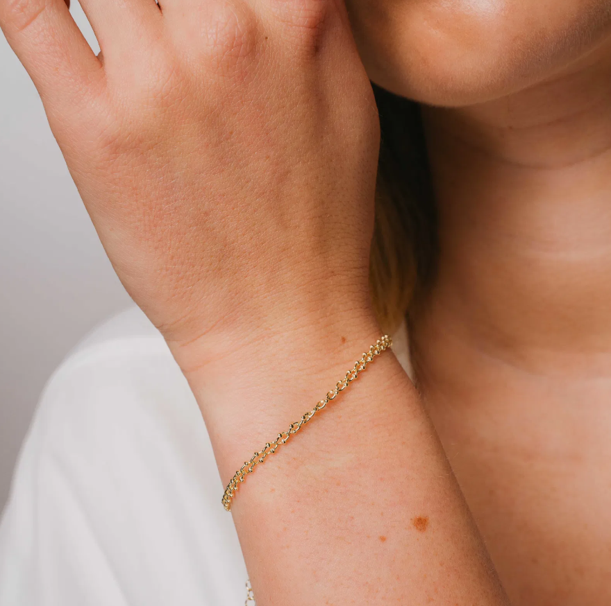 Armbånd i forgylt sølv