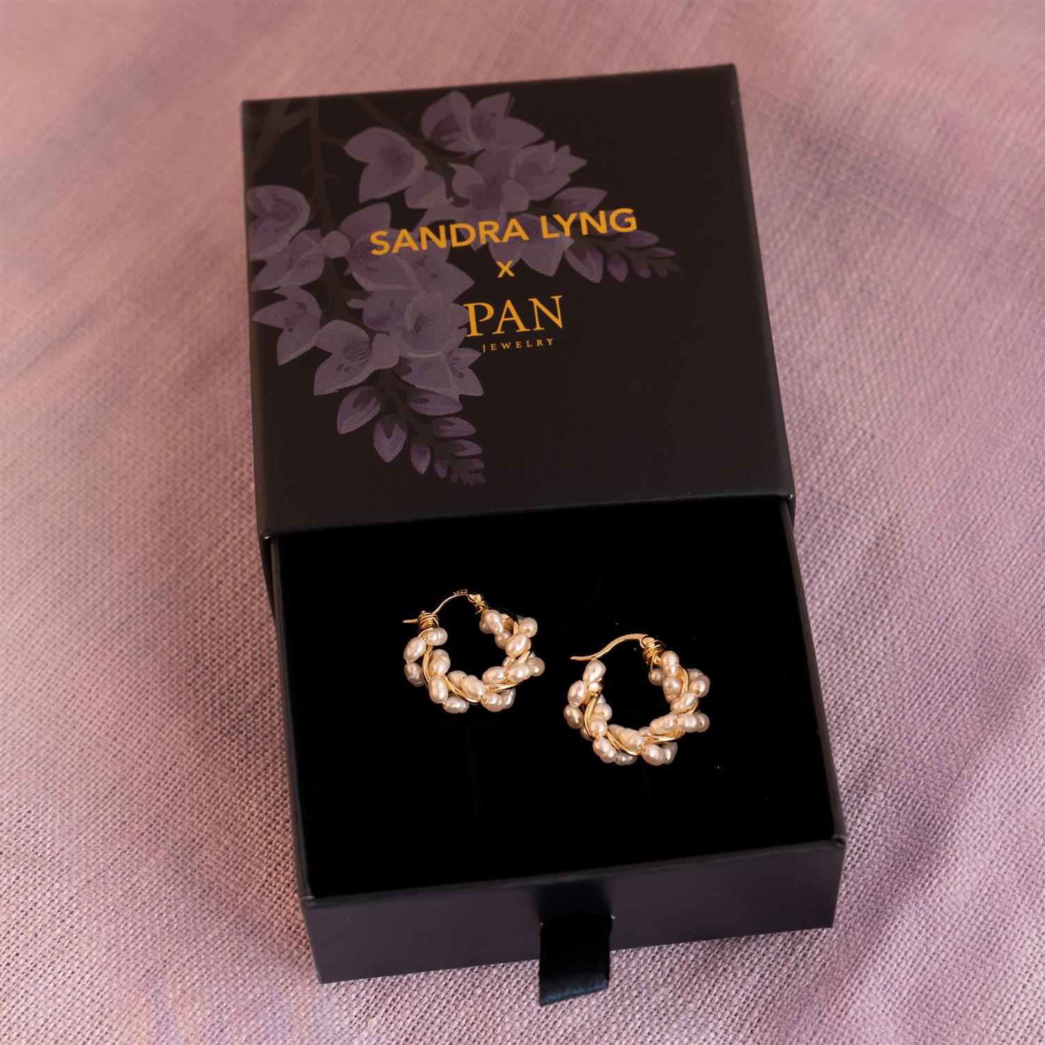 Perledrøm øreringer i sølv