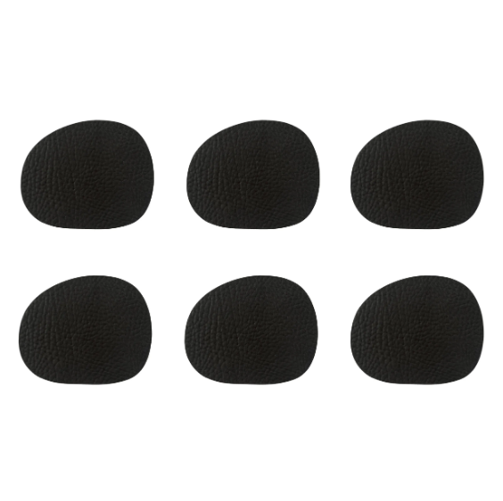 Raw glassbrikker 6 pk, Svart