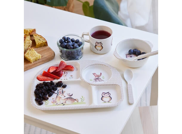 Barbo Toys WOOD FRIENDS SERVISE I MELAMIN, 5 DELER