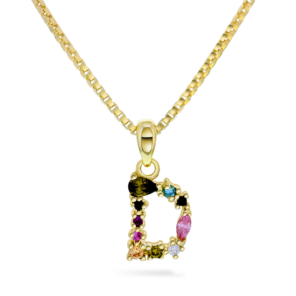 SMYKKE I SØLV MED ZIRKONIA BOKSTAV D