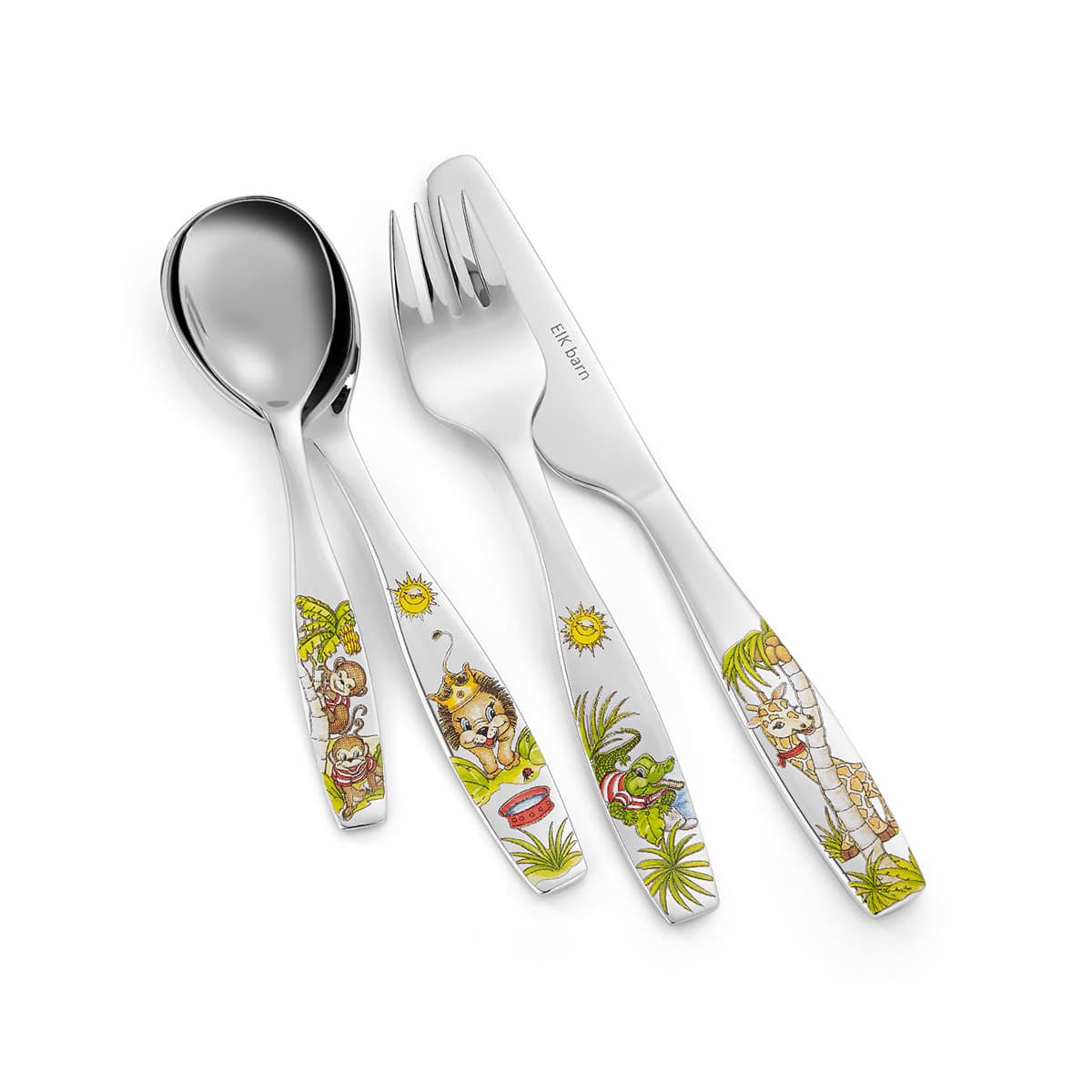 Dyrene i Afrika stålbestikk, 4 deler