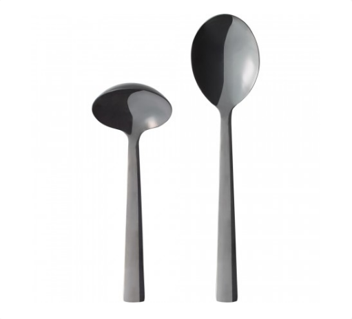 Raw Serveringsbestikk 2 deler, Svart