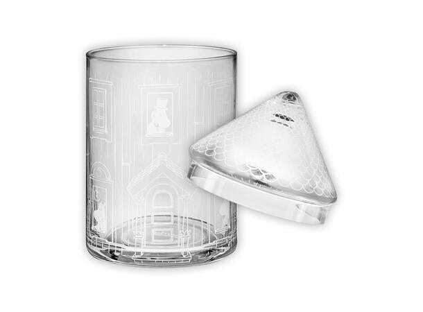 Mummi glasskrukke med lokk, Mummihuset