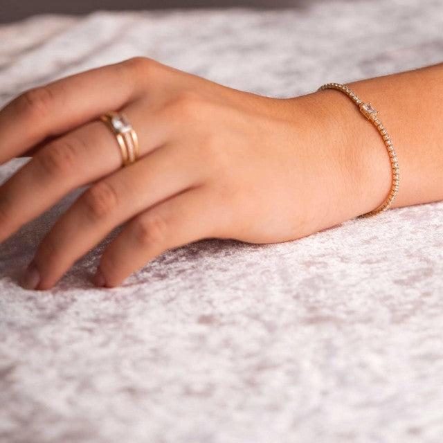 Roma armbånd i sølv med zirkonia