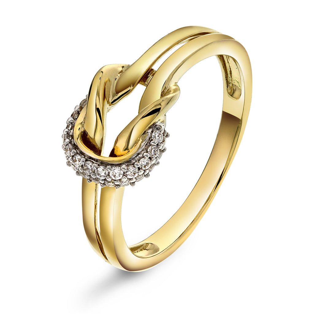 RING I GULL MED DIAMANT 0,15 CT WSI