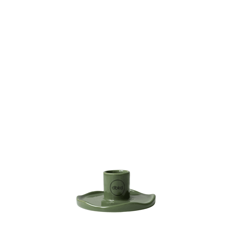 Wave Candle, Shiny Green