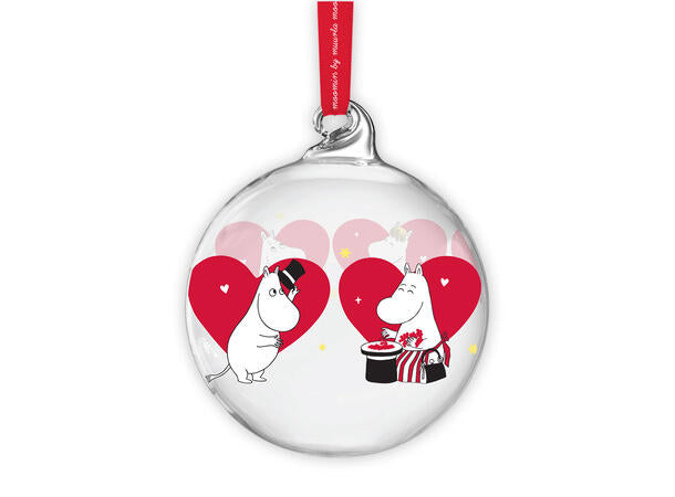 Mummi julekule 9cm, Hjerte