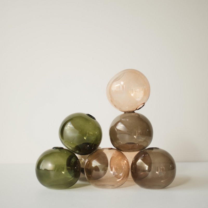 Ball Vase Ø10, Brown