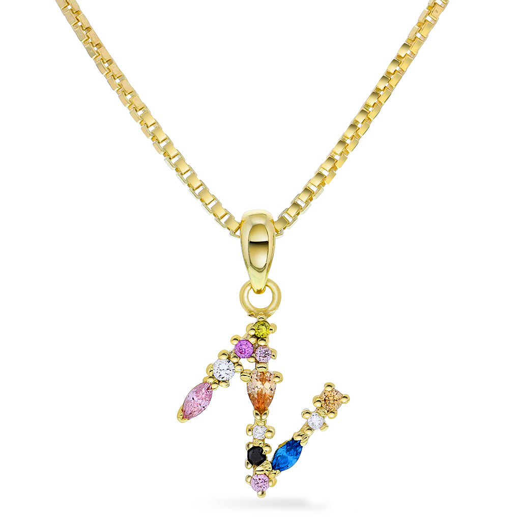 SMYKKE I SØLV MED ZIRKONIA BOKSTAV N