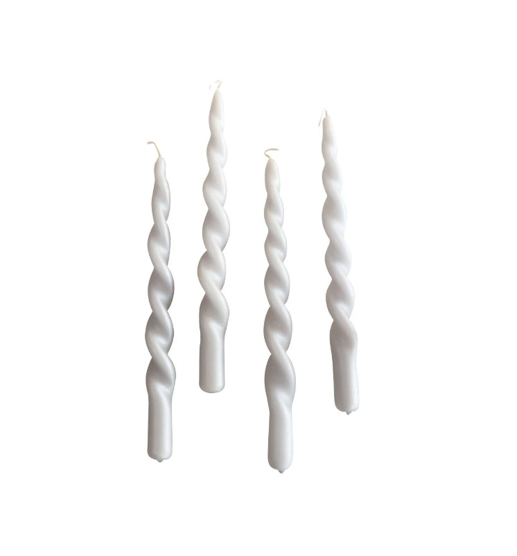 Pearl Stakelys - 4 stk - Silver Grey Pearl