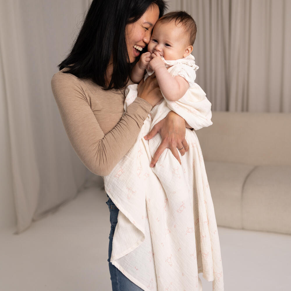 Mummi babyteppe rosa, 120x120cm