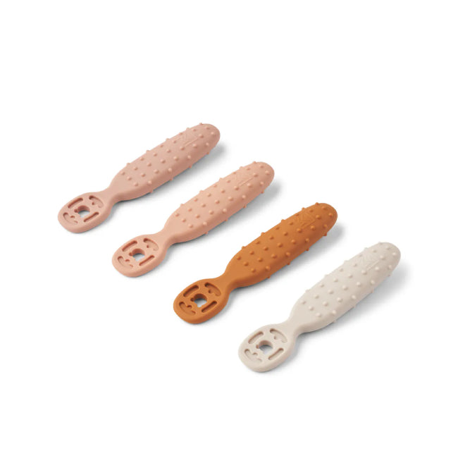 Caelia Baby Lær å spise selv skje 4pk, Pale Tuscany