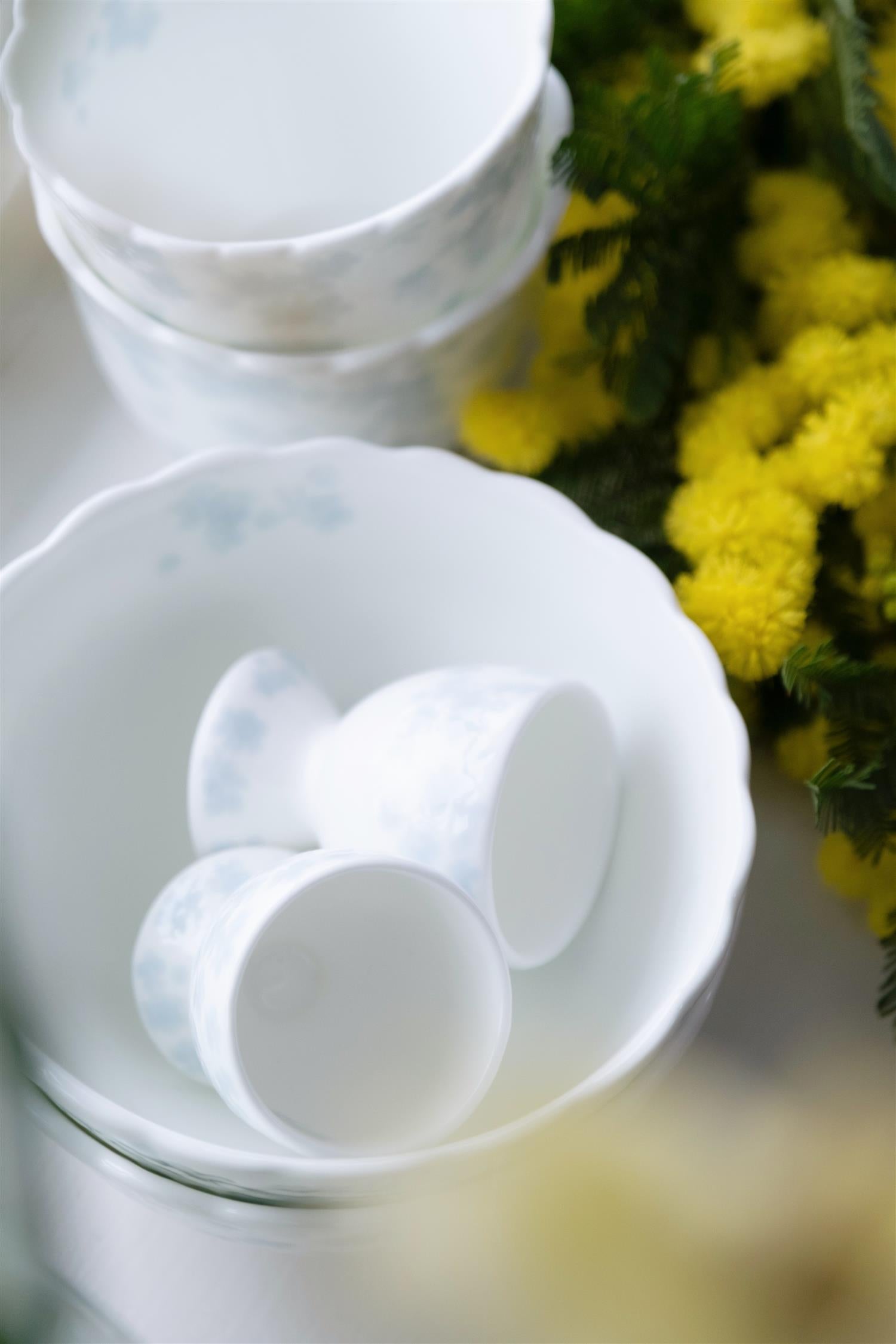 Slåpeblom blå eggeglass, 2 pk