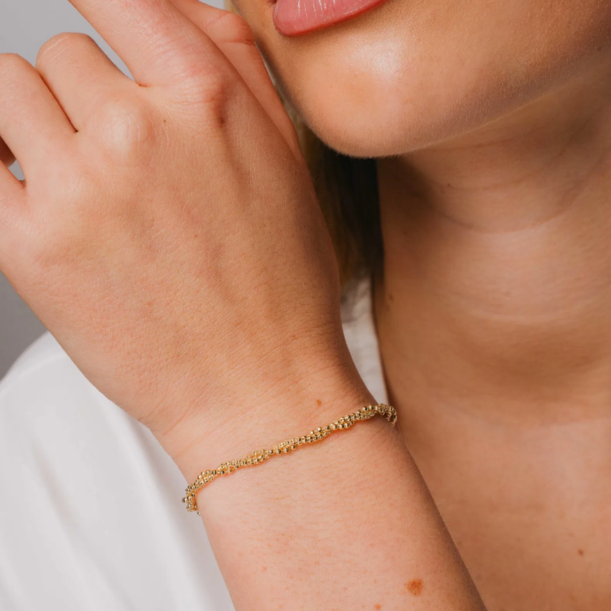 Armbånd i forgylt sølv