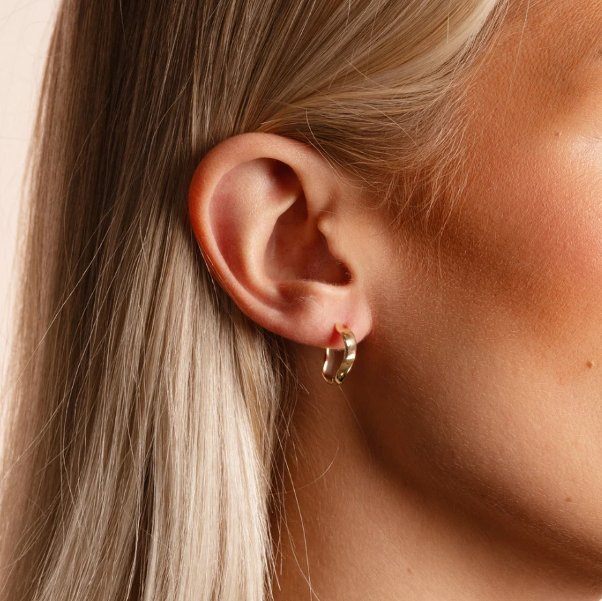 Kitty small øreringer, forgylt