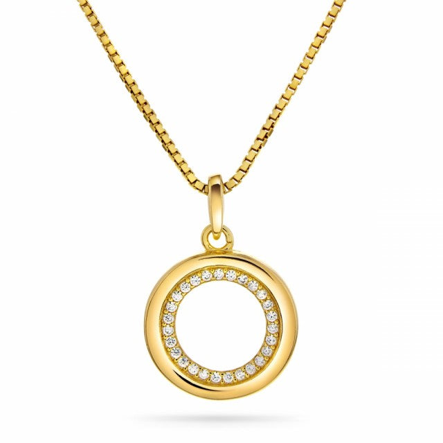 Smykke i sølv med zirkonia, Sirkel