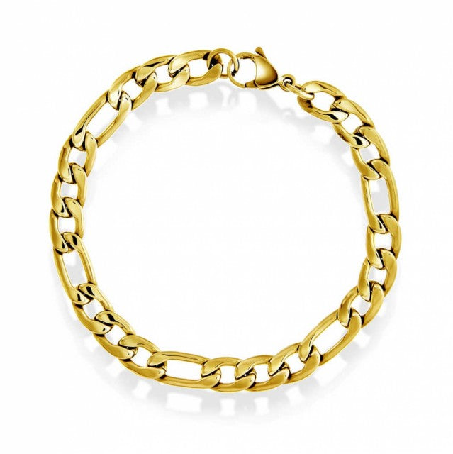 Armbånd i forgylt stål, 7,5 mm