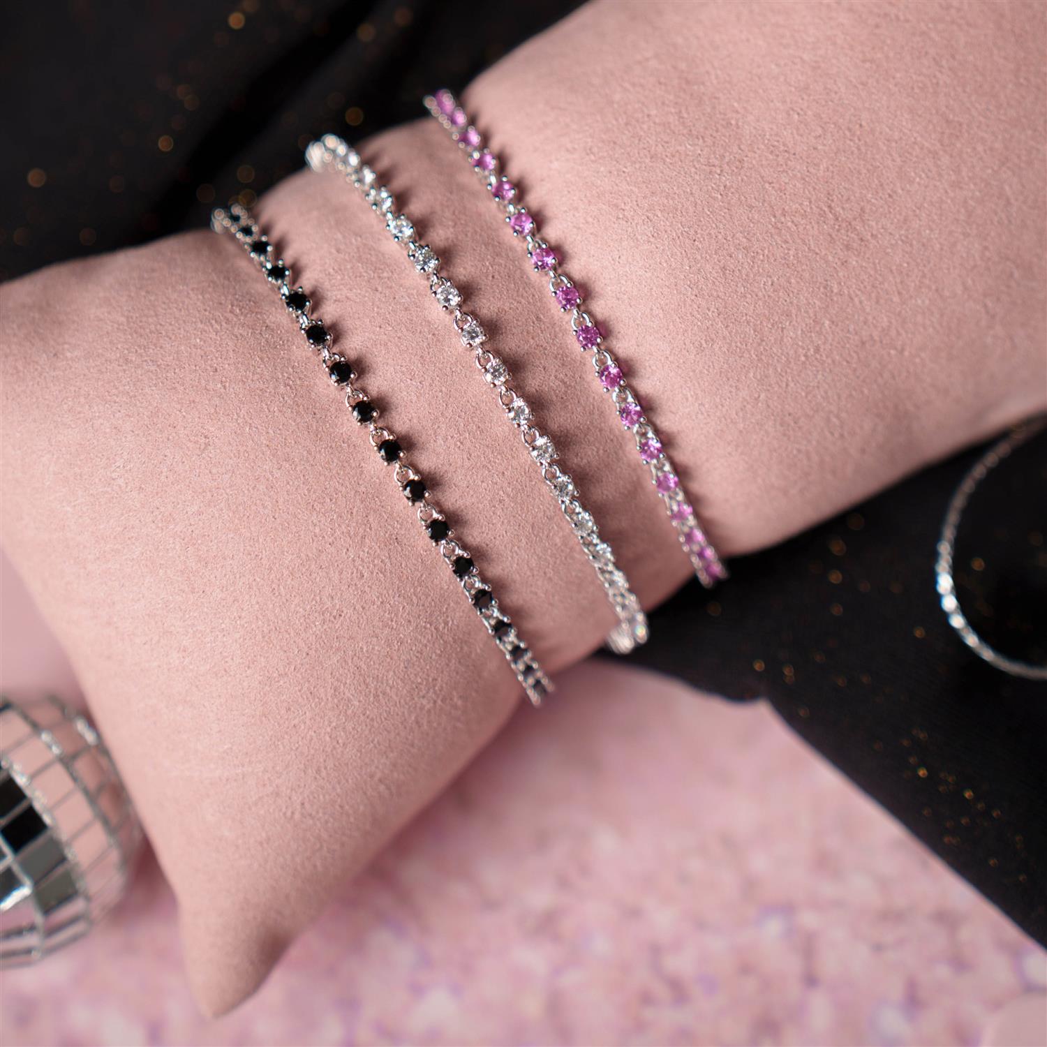 Zela armbånd i sølv med hvit zirkonia