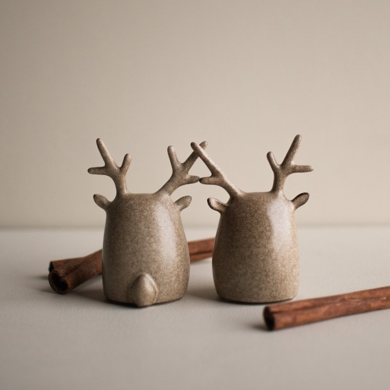 Deer Twins 2 stk, Beige