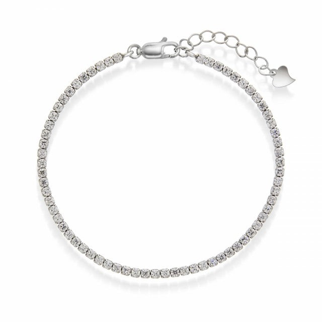 Armbånd i sølv med hvite zirkonia