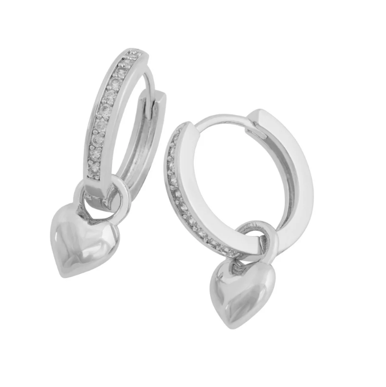 Cute crystal øreringer, forsølvet