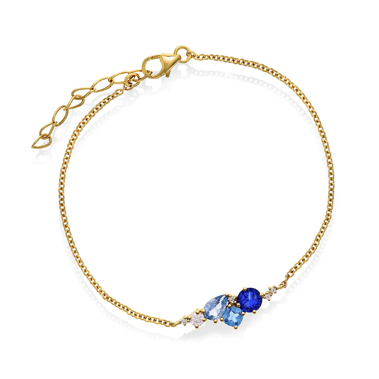 GLAM ARMBÅND MED BLÅ ZIRKONIA