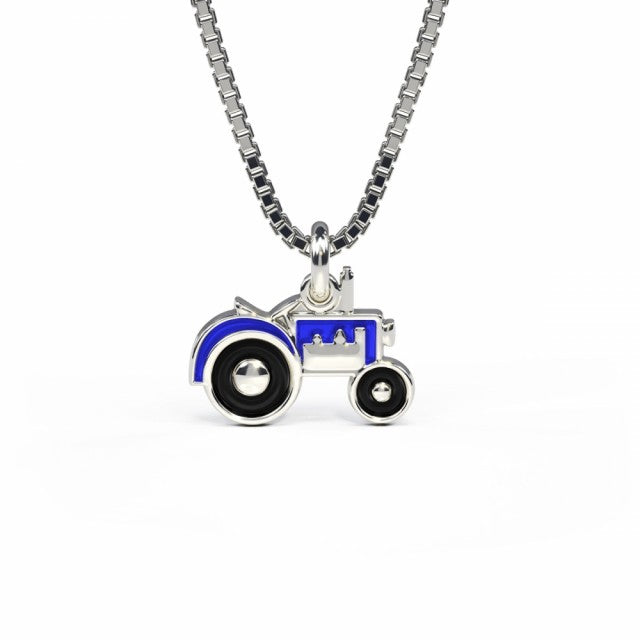 Halskjede i sølv, Blå traktor