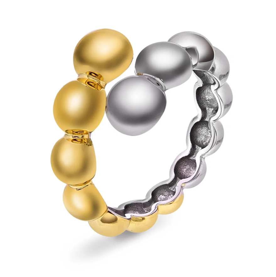 Axis ring i bicolor sølv