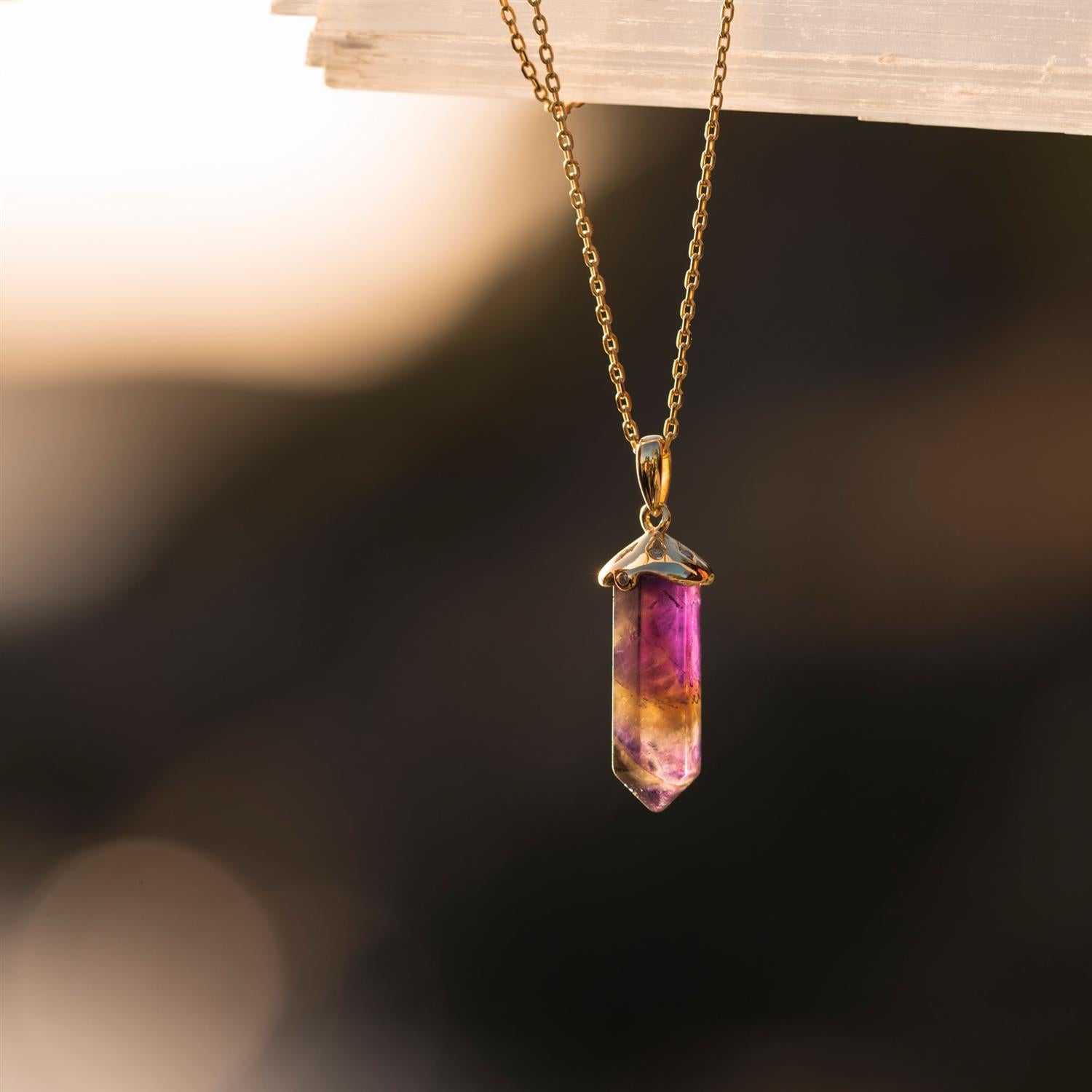 INTUITION PENDELSMYKKE SØLV, AMETYST