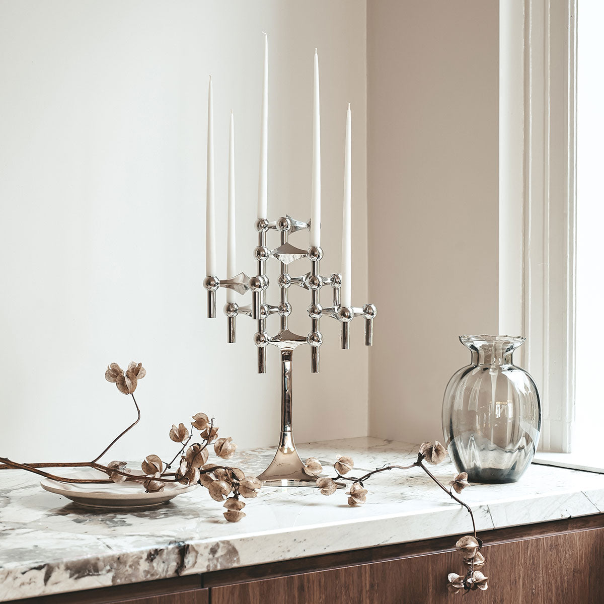 Stearinlys By Ester & Erik, White