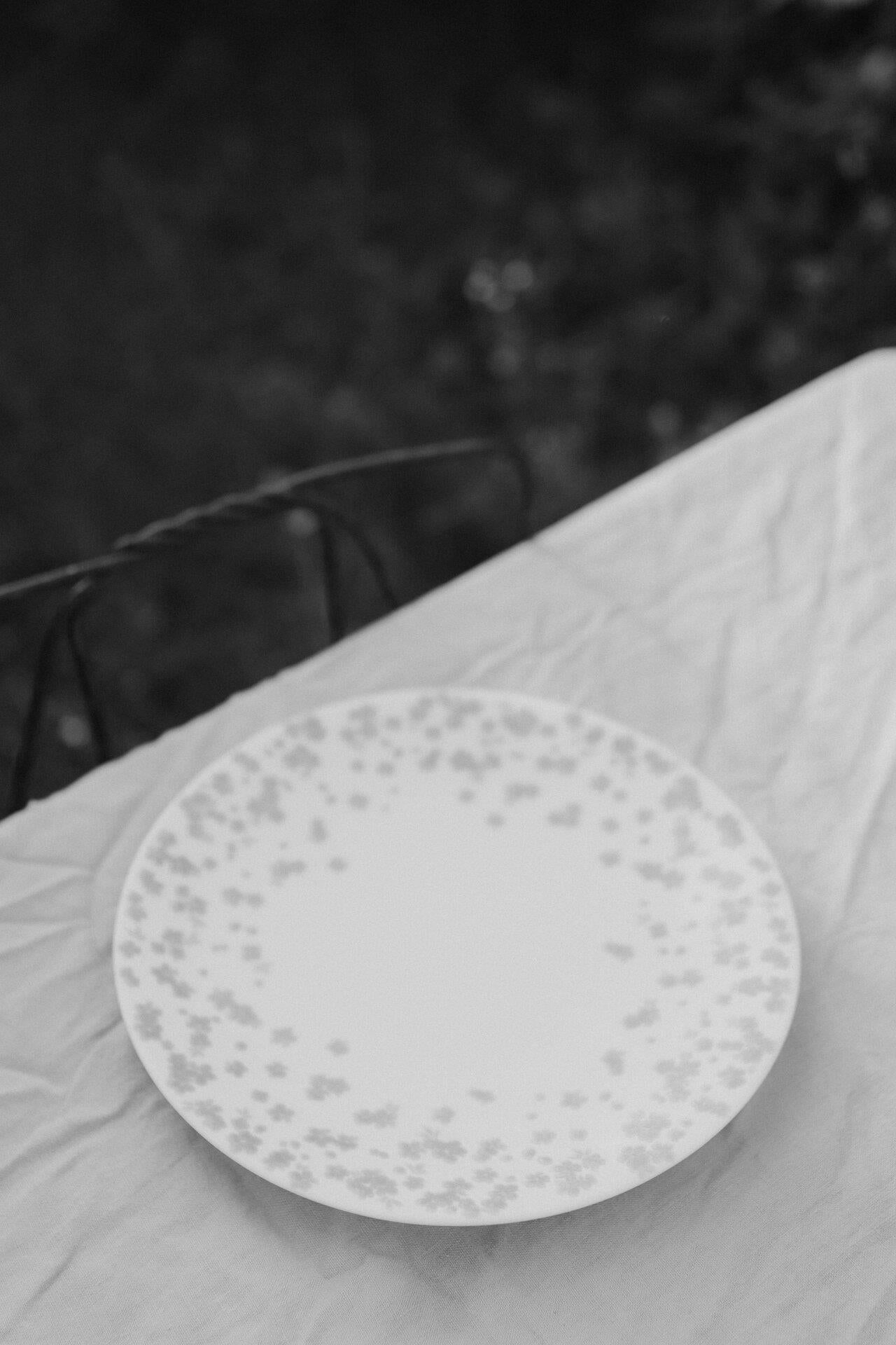 Slåpeblom rosa tallerken, 28 cm