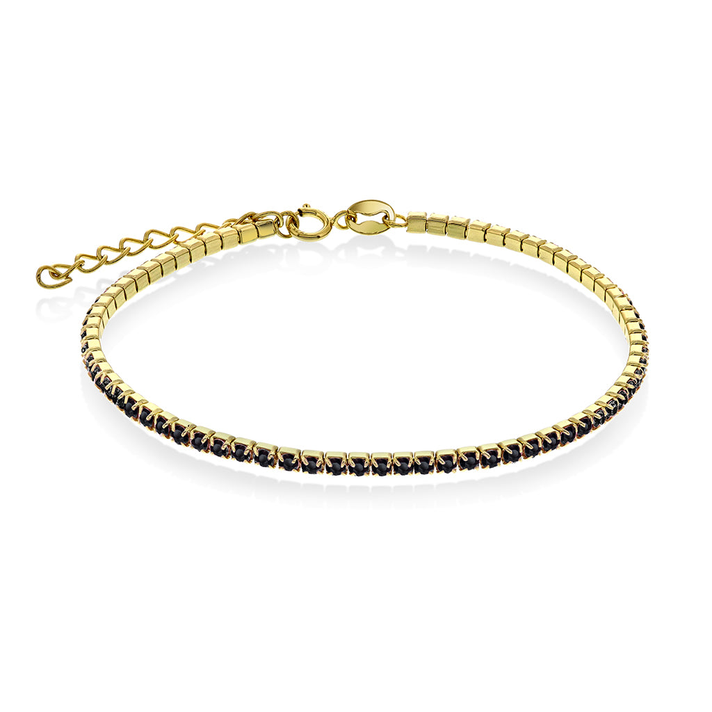 Lola armbånd i sølv med svart zirkonia