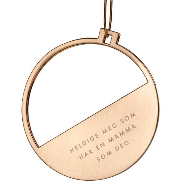 Julepynt m/fotoramme Mamma, 14K gullbelagt