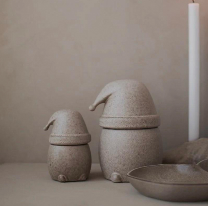 EATING SANTA SMALL, BEIGE