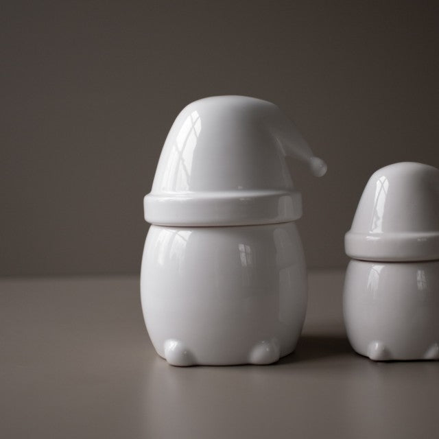 Eating Santa Large, Shiny White