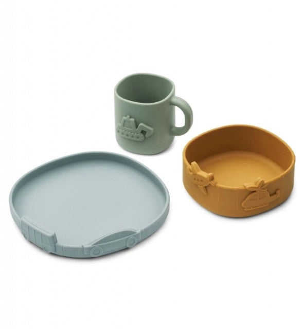 Kine Spisesett 3 deler, Blue Fog Mix