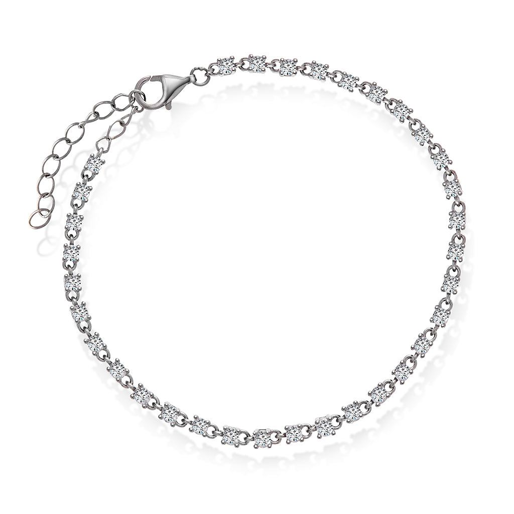 Zela armbånd i sølv med hvit zirkonia